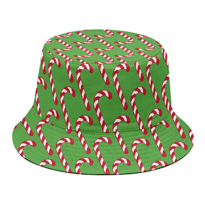 Merry Christmas Candy Cane Pattern Print Bucket Hat