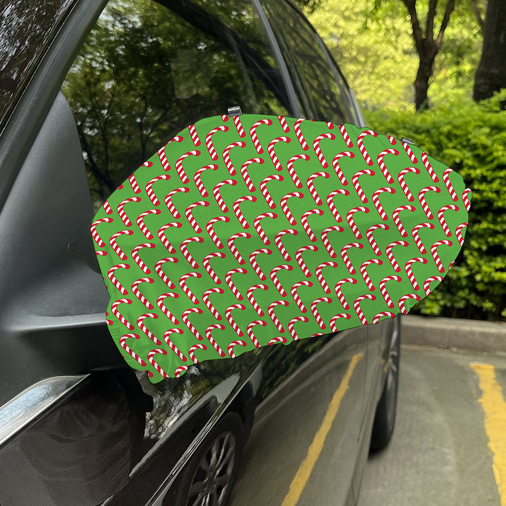Merry Christmas Candy Cane Pattern Print Car Side Mirror Covers