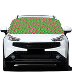 Merry Christmas Candy Cane Pattern Print Car Windshield Snow Cover