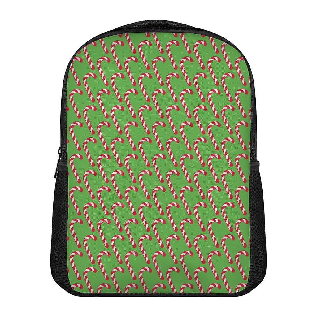 Merry Christmas Candy Cane Pattern Print Casual Backpack