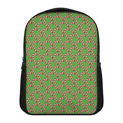 Merry Christmas Candy Cane Pattern Print Casual Backpack