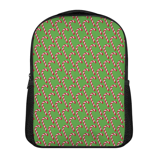 Merry Christmas Candy Cane Pattern Print Casual Backpack