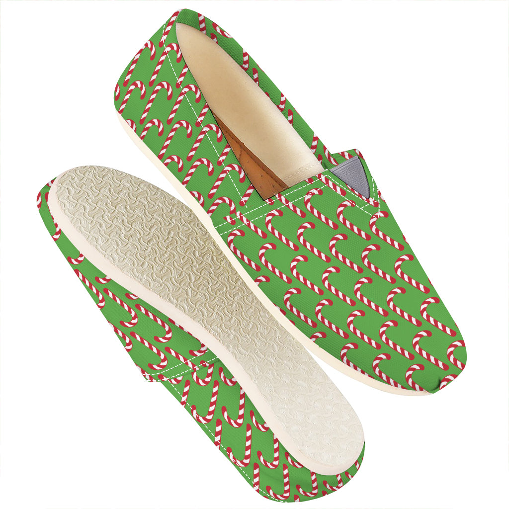 Merry Christmas Candy Cane Pattern Print Casual Shoes