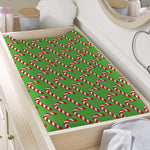 Merry Christmas Candy Cane Pattern Print Changing Pad Cover