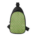 Merry Christmas Candy Cane Pattern Print Sling Bag