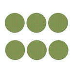 Merry Christmas Candy Cane Pattern Print Coaster Set