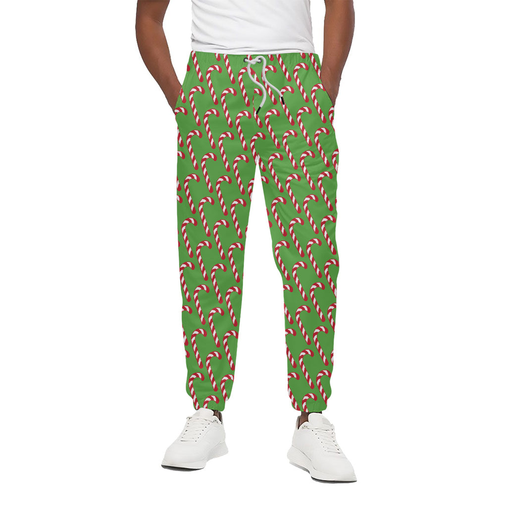 Merry Christmas Candy Cane Pattern Print Cotton Pants