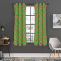 Merry Christmas Candy Cane Pattern Print Grommet Curtain Panels
