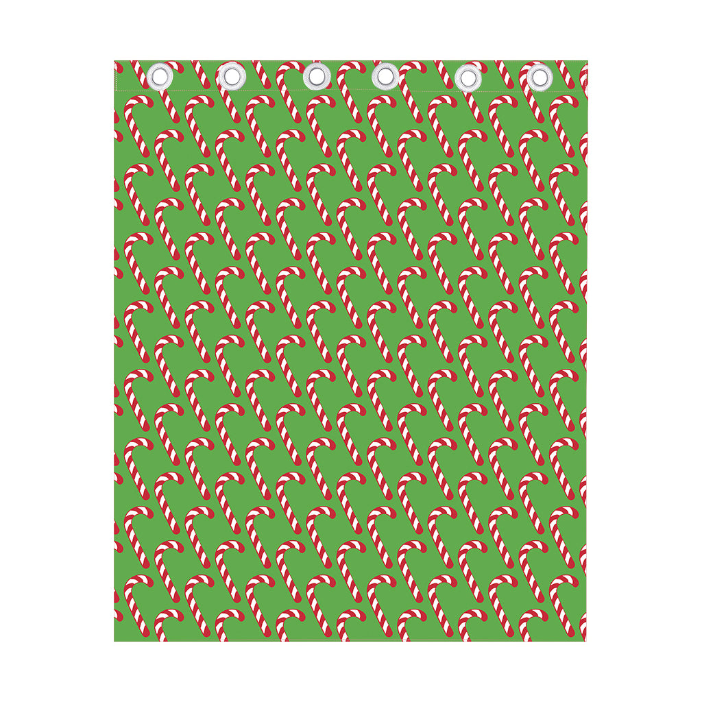 Merry Christmas Candy Cane Pattern Print Curtain