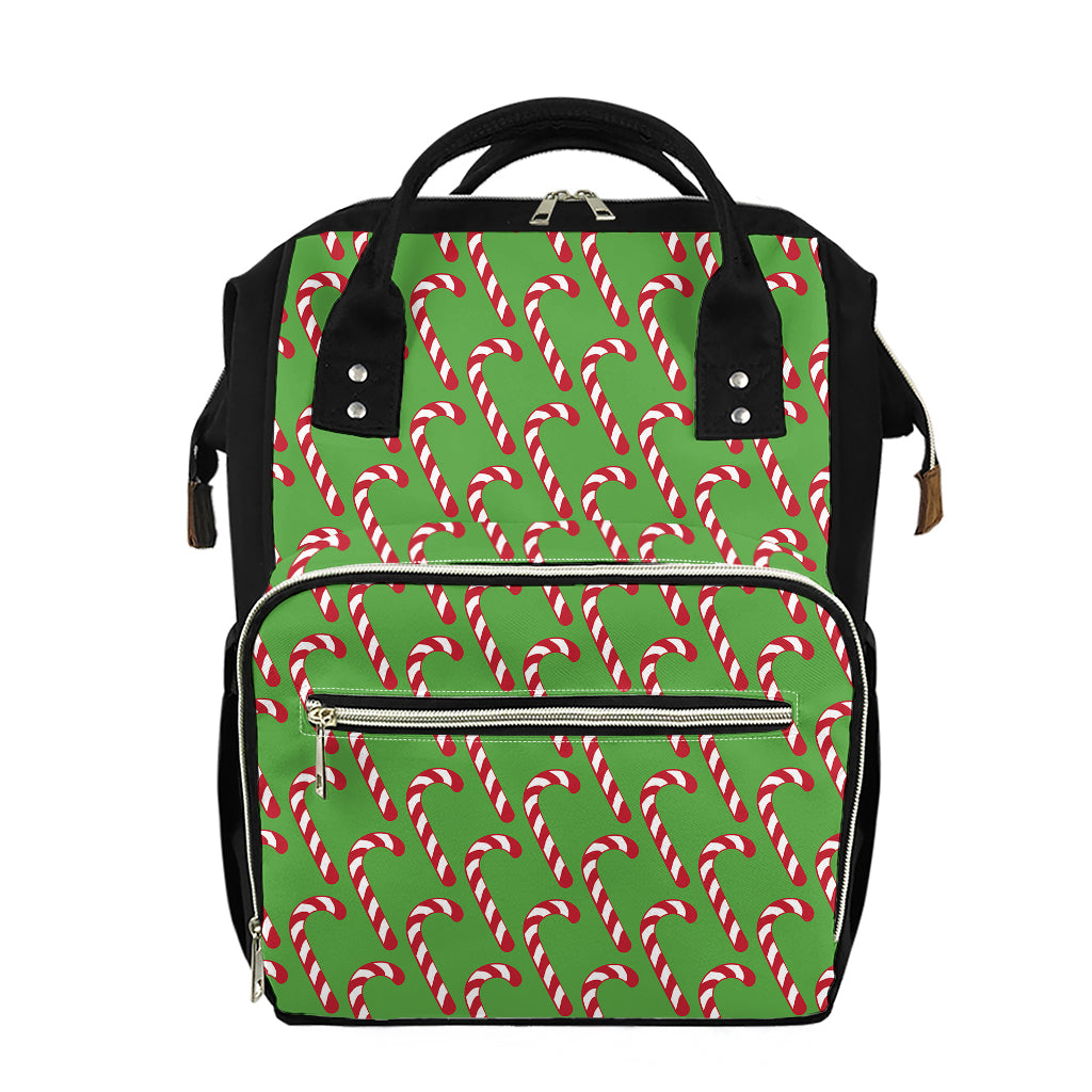 Merry Christmas Candy Cane Pattern Print Diaper Bag