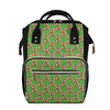 Merry Christmas Candy Cane Pattern Print Diaper Bag