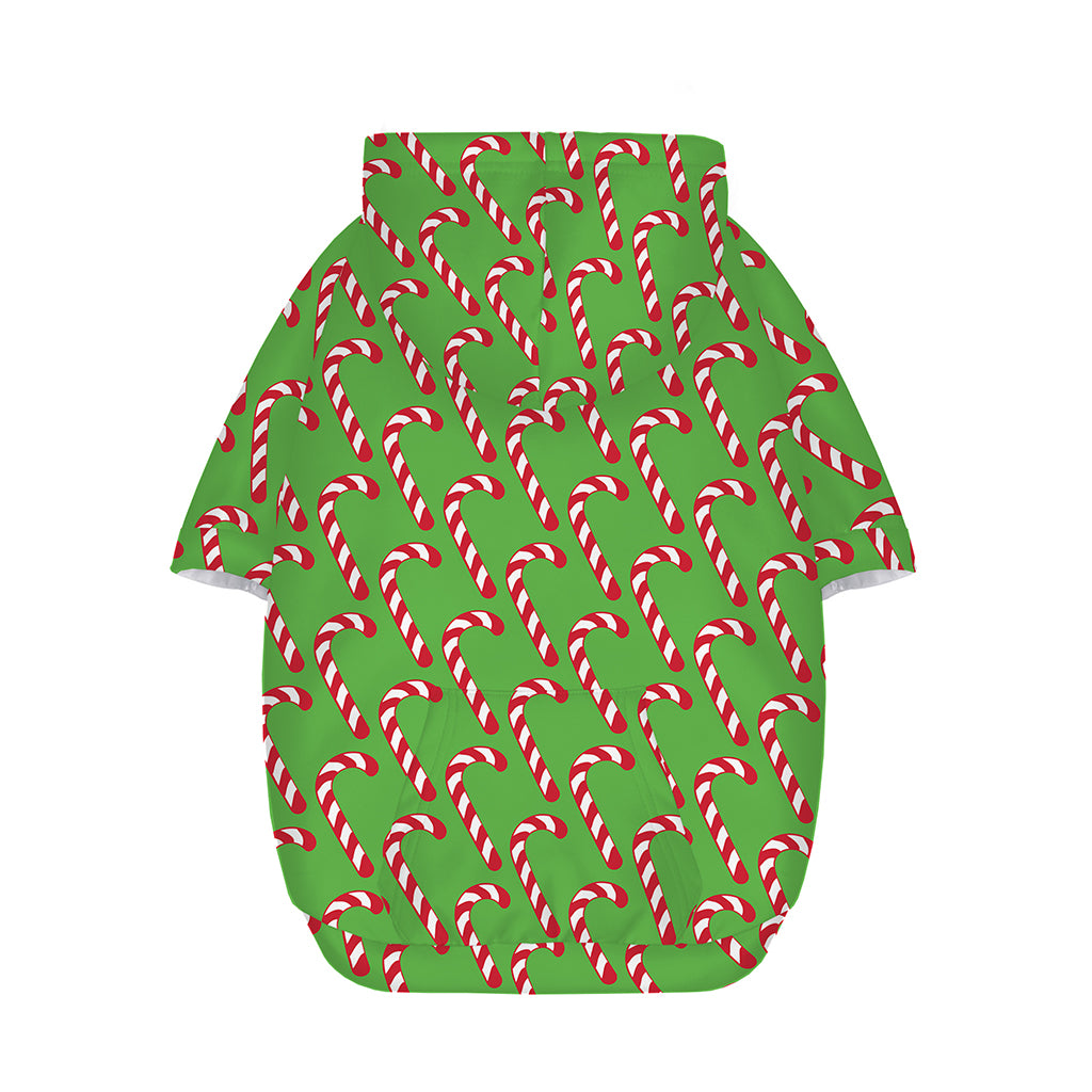 Merry Christmas Candy Cane Pattern Print Dog Zip Up Hoodie