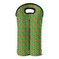 Merry Christmas Candy Cane Pattern Print Double Neoprene Wine Tote