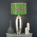 Merry Christmas Candy Cane Pattern Print Drum Lamp Shade