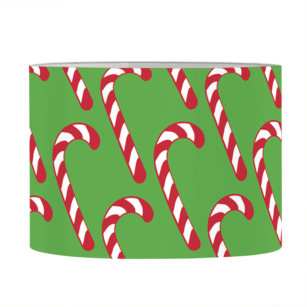 Merry Christmas Candy Cane Pattern Print Drum Lamp Shade