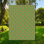 Merry Christmas Candy Cane Pattern Print Garden Flag