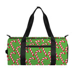 Merry Christmas Candy Cane Pattern Print Gym Bag