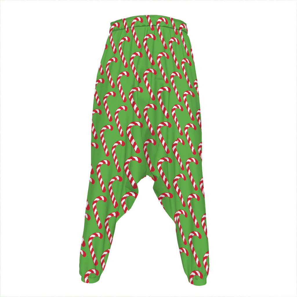 Merry Christmas Candy Cane Pattern Print Hammer Pants