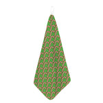 Merry Christmas Candy Cane Pattern Print Hand Towel