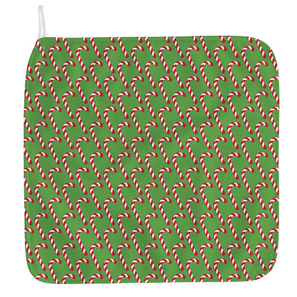 Merry Christmas Candy Cane Pattern Print Hand Towel