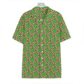 Merry Christmas Candy Cane Pattern Print Hawaiian Shirt