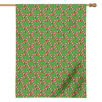 Merry Christmas Candy Cane Pattern Print House Flag