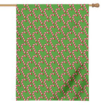 Merry Christmas Candy Cane Pattern Print House Flag