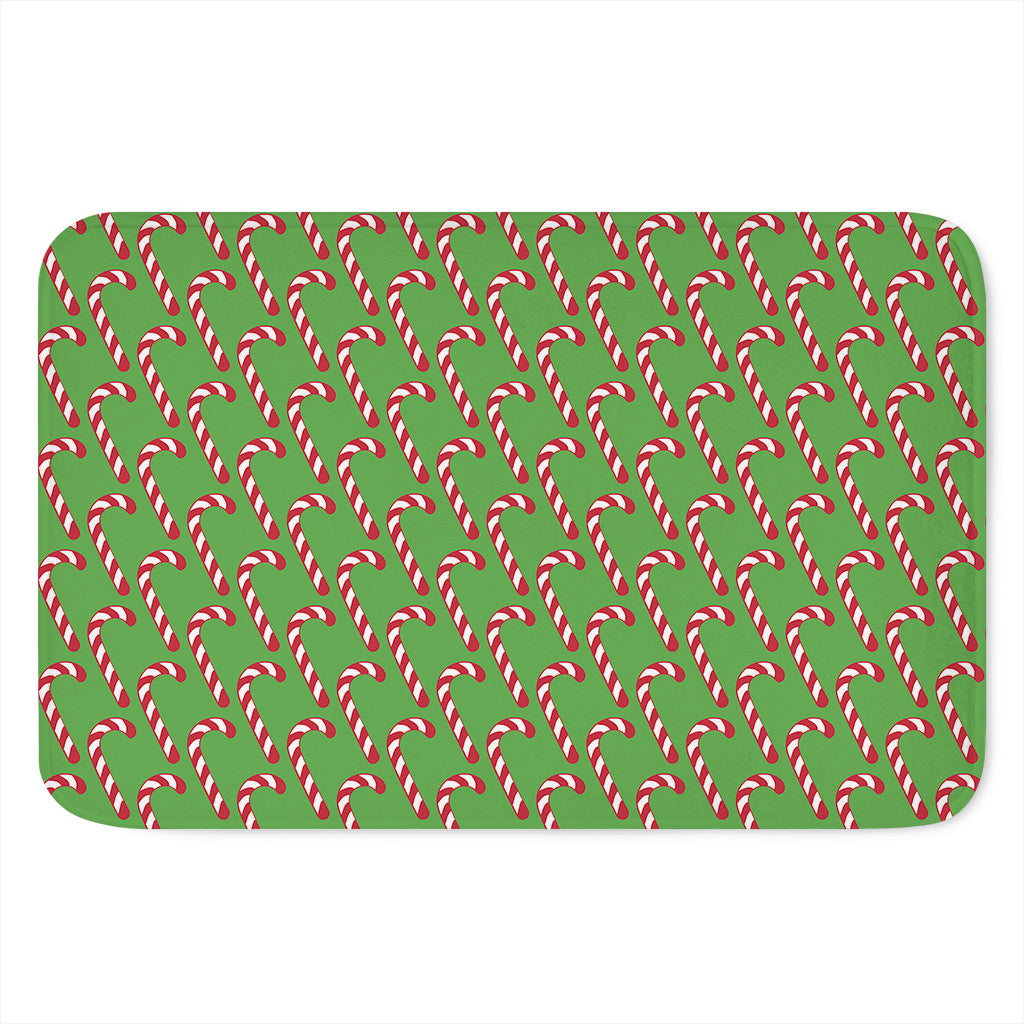 Merry Christmas Candy Cane Pattern Print Indoor Door Mat