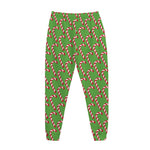Merry Christmas Candy Cane Pattern Print Jogger Pants