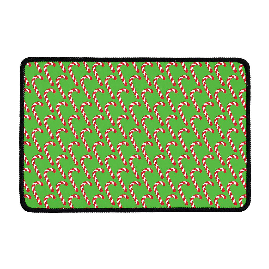 Merry Christmas Candy Cane Pattern Print Kitchen Mat