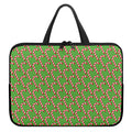 Merry Christmas Candy Cane Pattern Print Laptop Sleeve With Handle