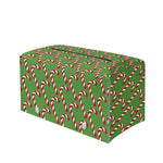 Merry Christmas Candy Cane Pattern Print Leather Tissue Box Cover