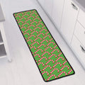 Merry Christmas Candy Cane Pattern Print Long Kitchen Mat
