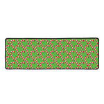 Merry Christmas Candy Cane Pattern Print Long Kitchen Mat