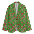 Merry Christmas Candy Cane Pattern Print Men's Blazer