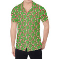 Merry Christmas Candy Cane Pattern Print Men's Shirt