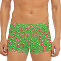 Merry Christmas Candy Cane Pattern Print Men's Short Boxer Briefs