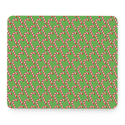 Merry Christmas Candy Cane Pattern Print Mouse Pad