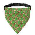 Merry Christmas Candy Cane Pattern Print Over The Collar Dog Bandana