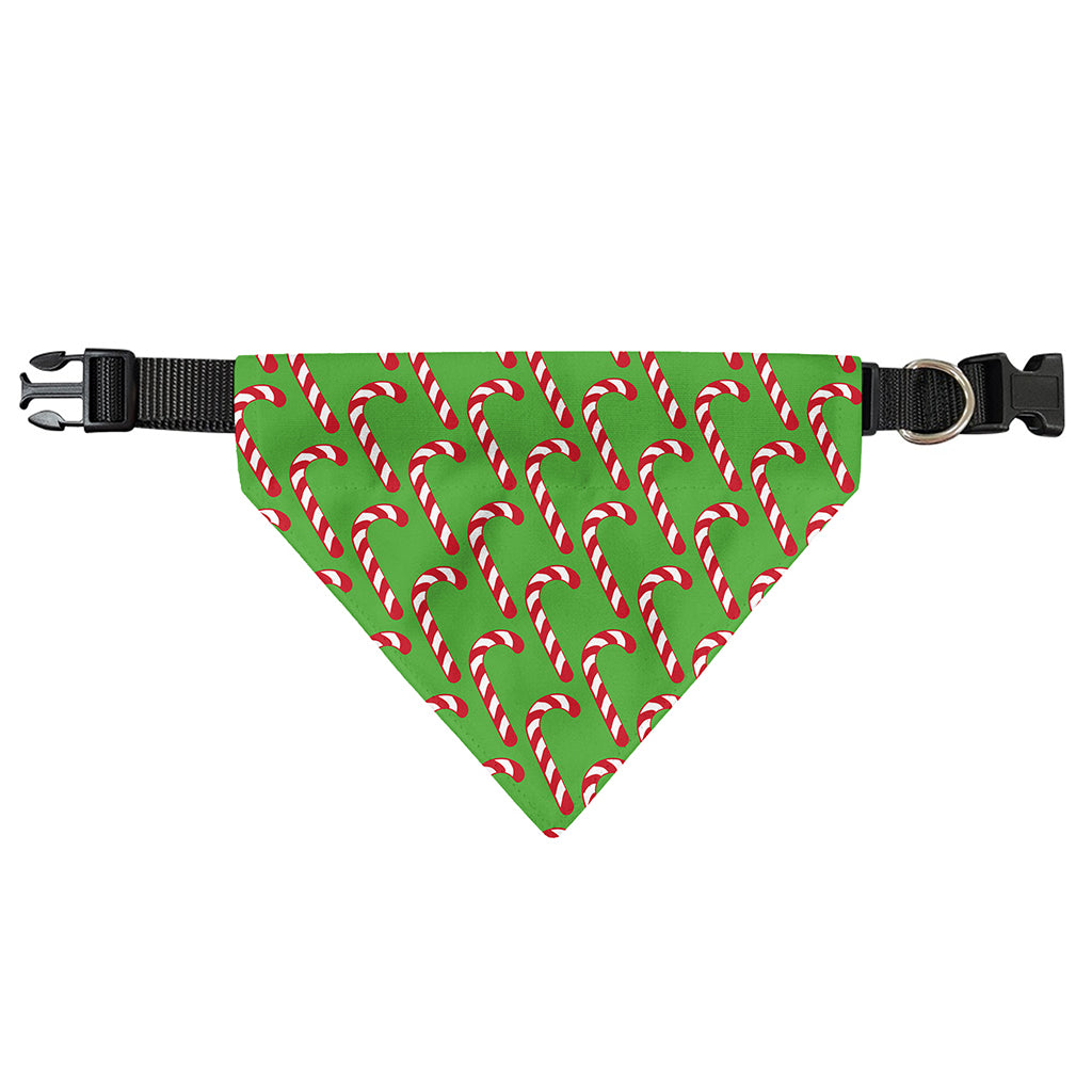 Merry Christmas Candy Cane Pattern Print Over The Collar Dog Bandana