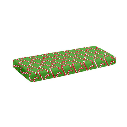Merry Christmas Candy Cane Pattern Print Piano Keyboard Cover