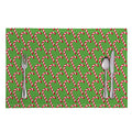 Merry Christmas Candy Cane Pattern Print Placemat