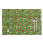 Merry Christmas Candy Cane Pattern Print Placemat