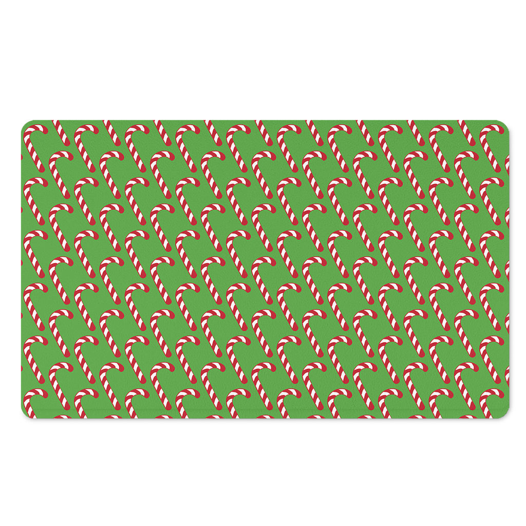 Merry Christmas Candy Cane Pattern Print Polyester Doormat