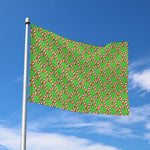 Merry Christmas Candy Cane Pattern Print Polyester Flag