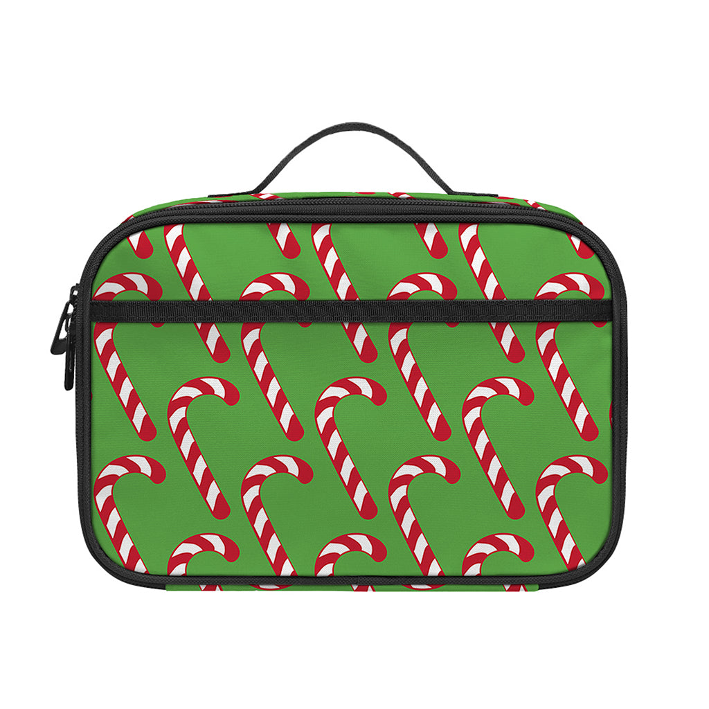 Merry Christmas Candy Cane Pattern Print Portable Lunch Bag