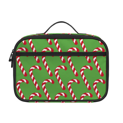 Merry Christmas Candy Cane Pattern Print Portable Lunch Bag