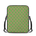 Merry Christmas Candy Cane Pattern Print Rectangular Crossbody Bag