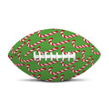 Merry Christmas Candy Cane Pattern Print Rugby Ball