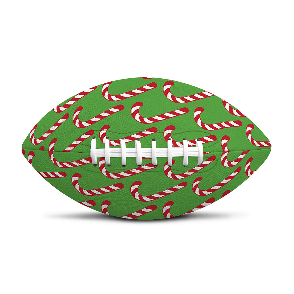 Merry Christmas Candy Cane Pattern Print Rugby Ball